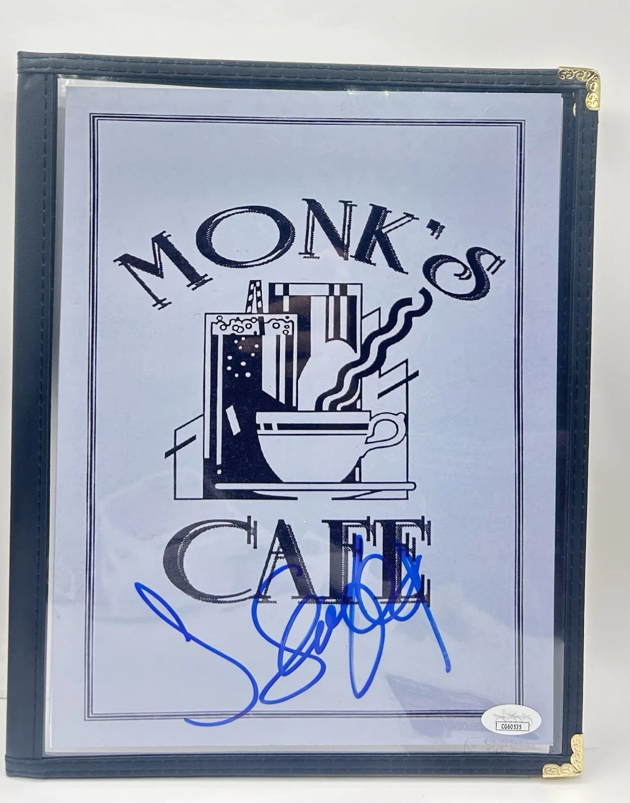 Jerry Seinfeld — Jerry Seinfeld Signed Monk’s Cafe Full Size Menu Replica Autographed JSA COA, image 2