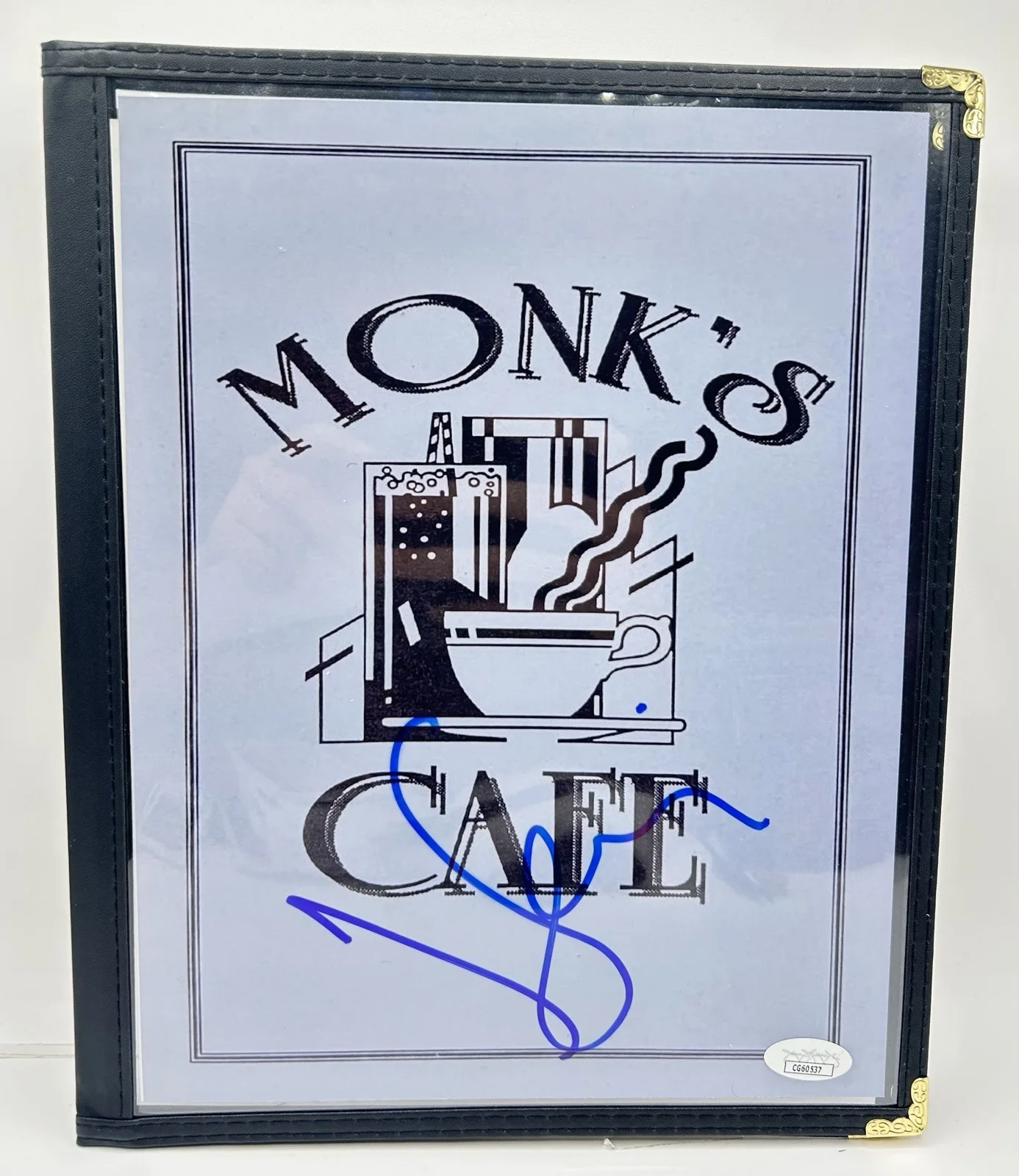 Jerry Seinfeld — Jerry Seinfeld Signed Monk’s Cafe Full Size Menu Replica Autographed JSA COA, image 2