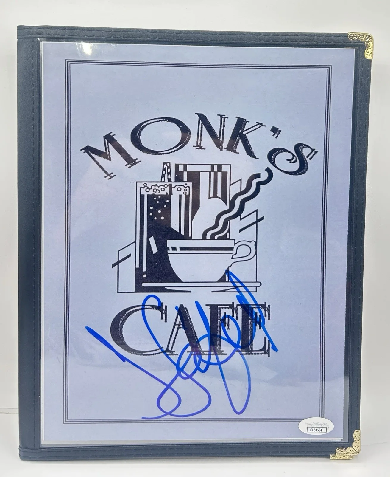 Jerry Seinfeld — Jerry Seinfeld Signed Monk’s Cafe Full Size Menu Replica Autographed JSA COA, image 2