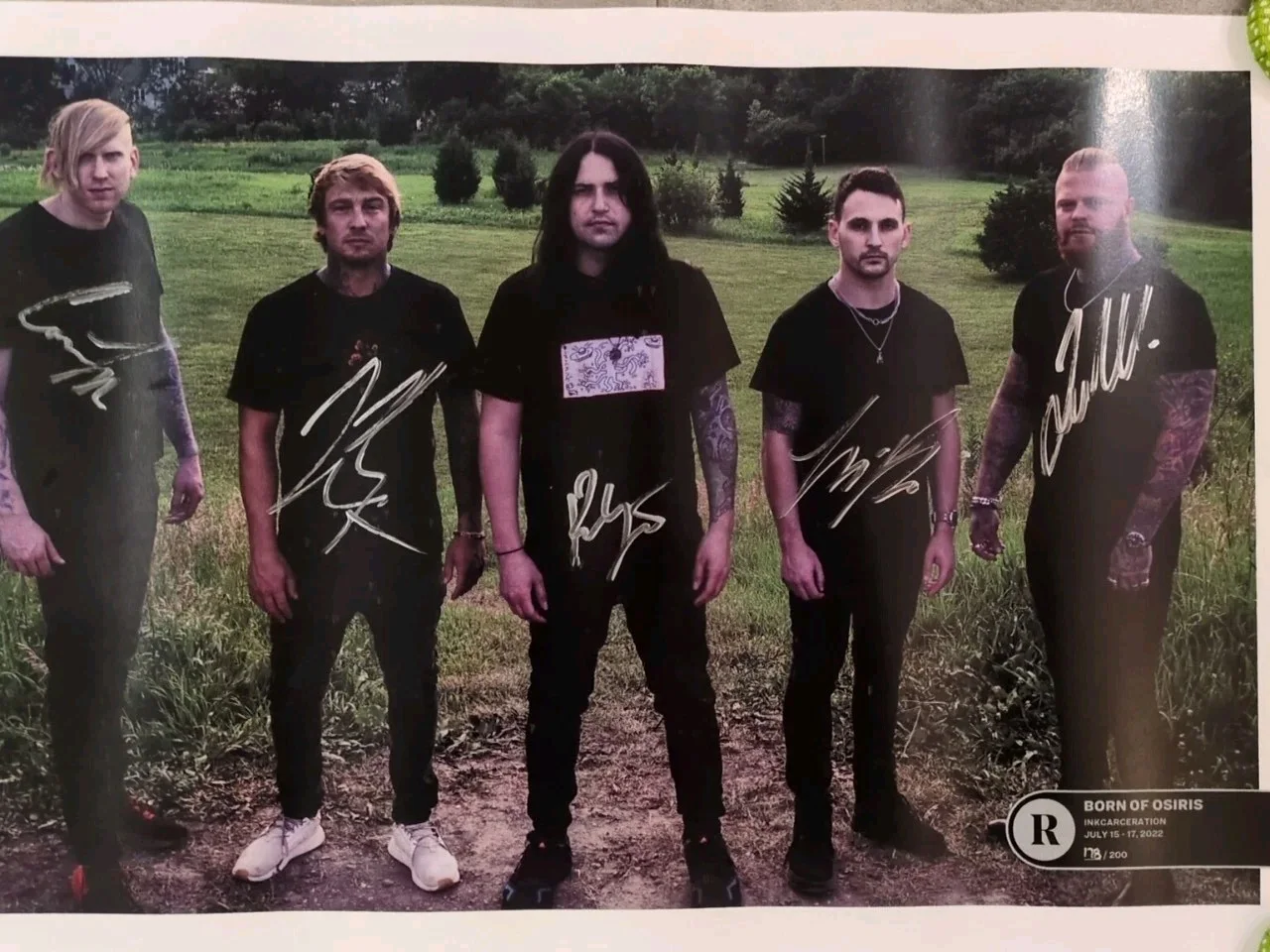 Signed BORN OF OSIRIS Ltd. Ed. 178/200 Poster Inkcarceration - 2022 -12.5" X 19”, изображение 3