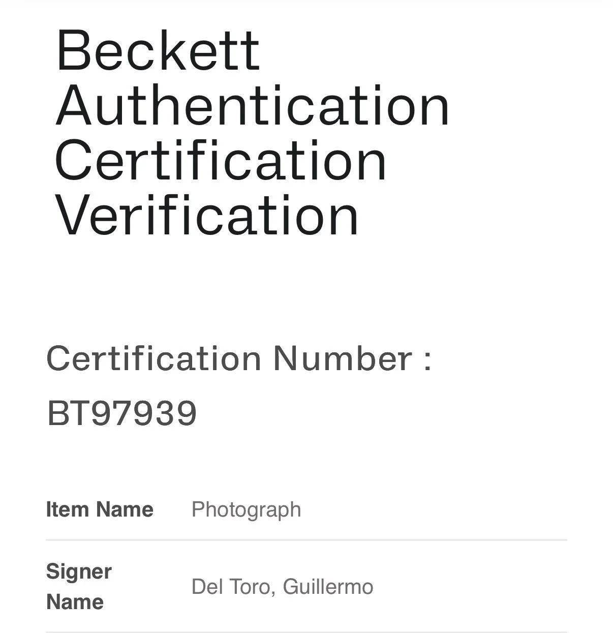 Guillermo Del Toro — GUILLERMO DEL TORO SIGNED AUTOGRAPH 11x17 FRANKENSTEIN PHOTO BECKETT-B, image 4