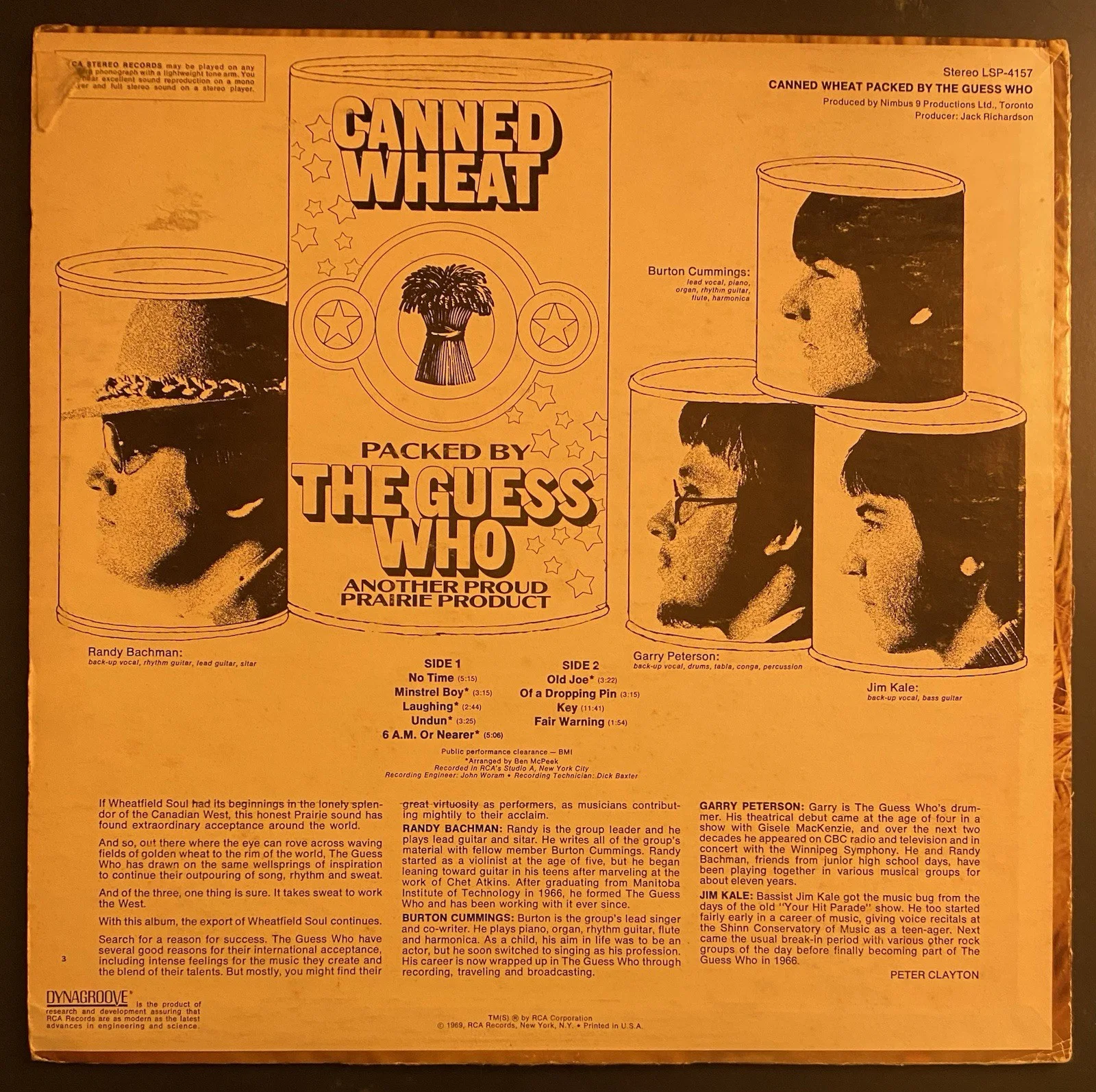 Burton Cummings SIGNED The Guess Who “Canned Heat” Vinyl, image 3