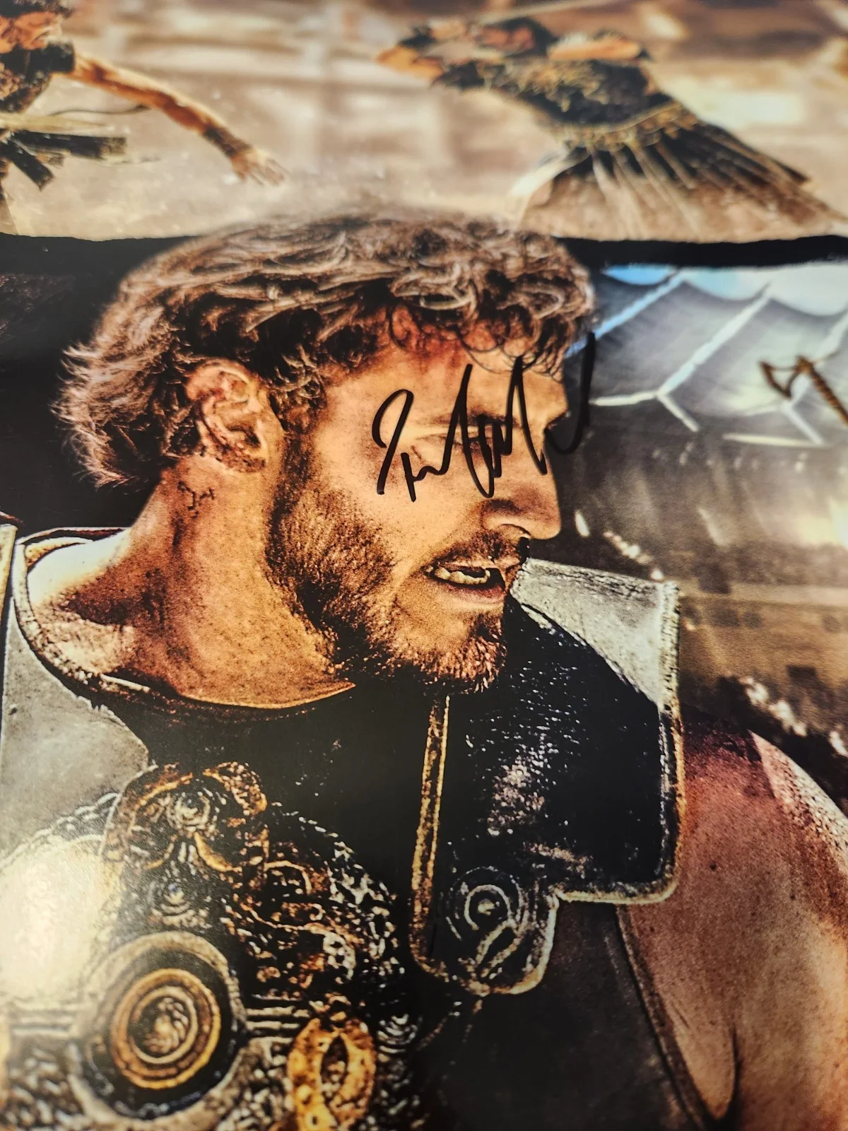 paul mescal — PAUL MESCAL SIGNED GLADIATOR 2 LUCIUS POSTER FULL SIZE 27X40 RARE SCOTT BAS COA, image 3