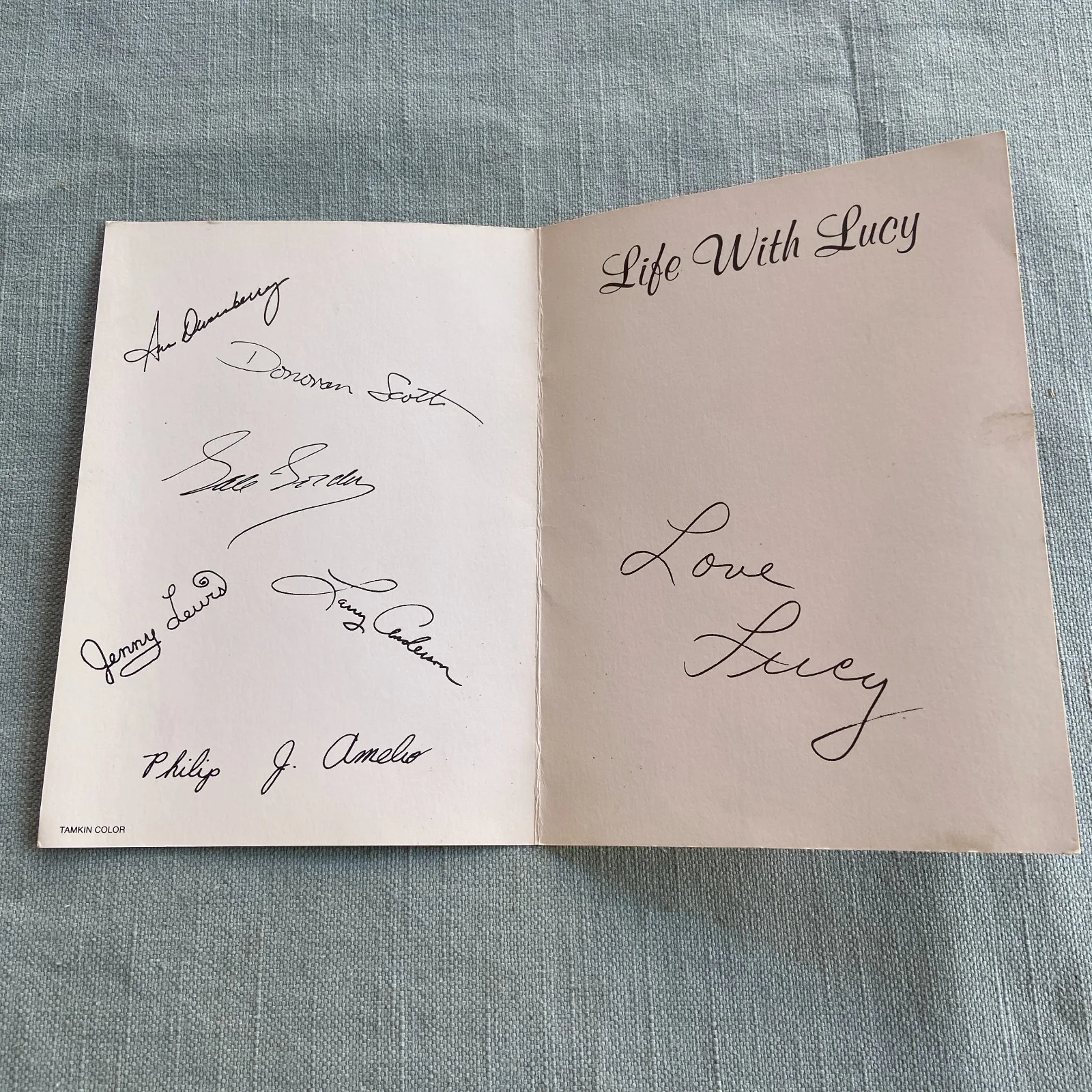 Lucille Ball — Lucille Ball TV Show Cast Signed (not real) Card Life With Lucy Vintage Gift, изображение 3