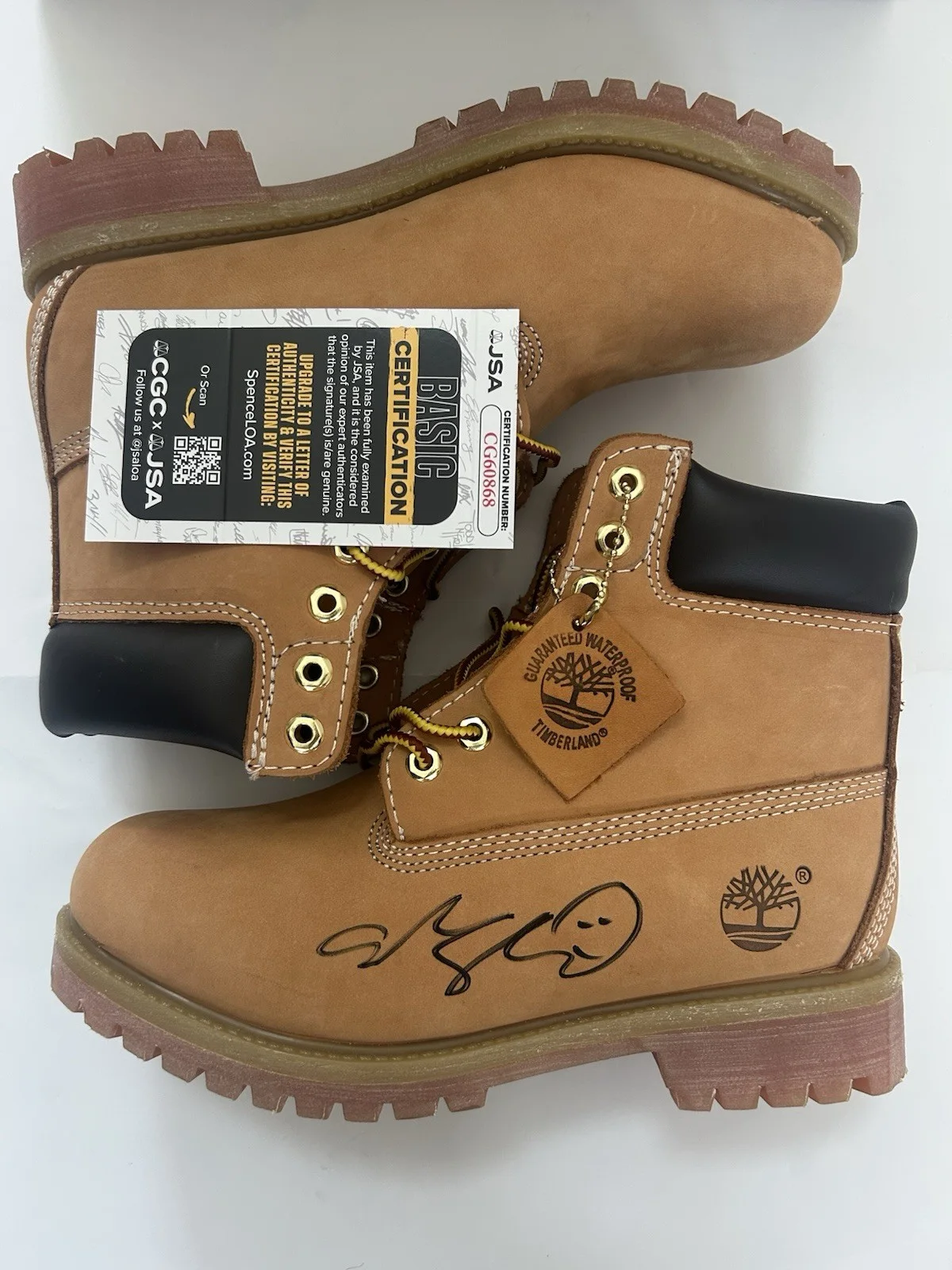 Adam Sandler Signed Autographed Timberland Boots Happy Gilmore Movie JSA COA, изображение 2