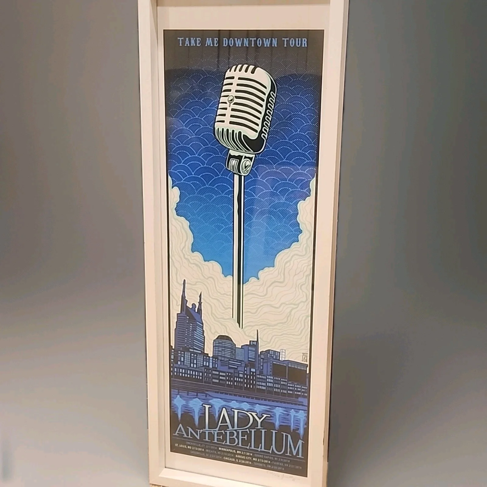 Lady Antebellum 2014 Tour Poster – Signed by Artist Jim Mazza – #530/1170 – 9x25, изображение 2