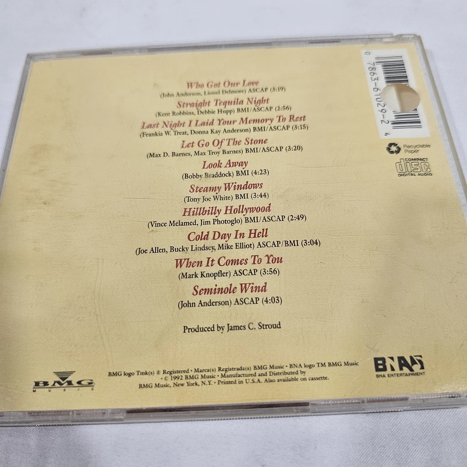 John Anderson Signed Cd "Seminole Wind", изображение 2