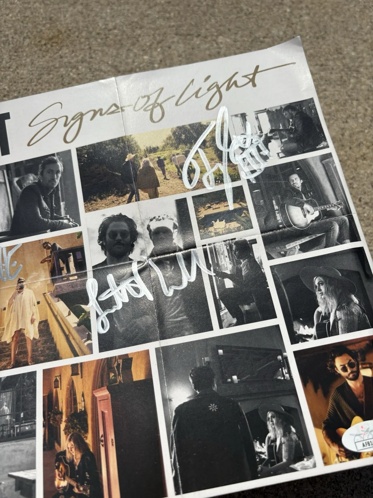 THE HEAD AND THE HEART Band SIGNED Poster JSA COA Signs Of Light, изображение 5