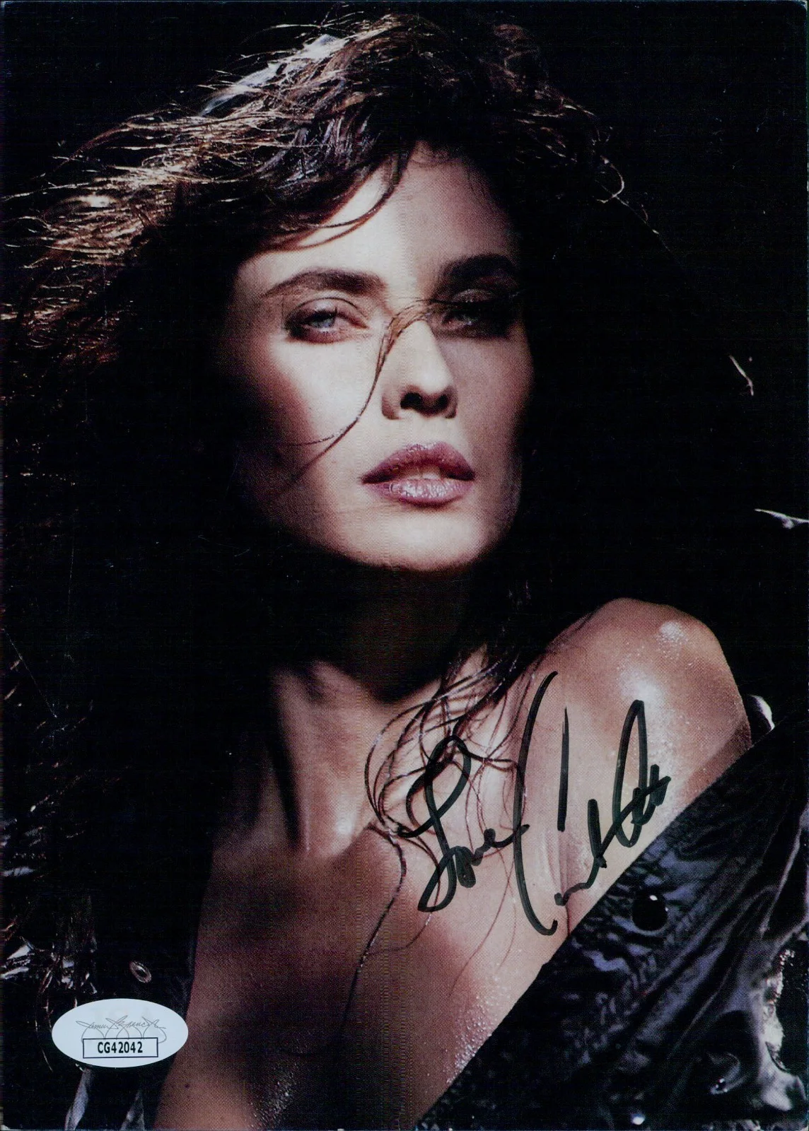 June Allyson — Carol Alt Actress Model Signed 6x8 Cardstock Photo JSA Authenticated