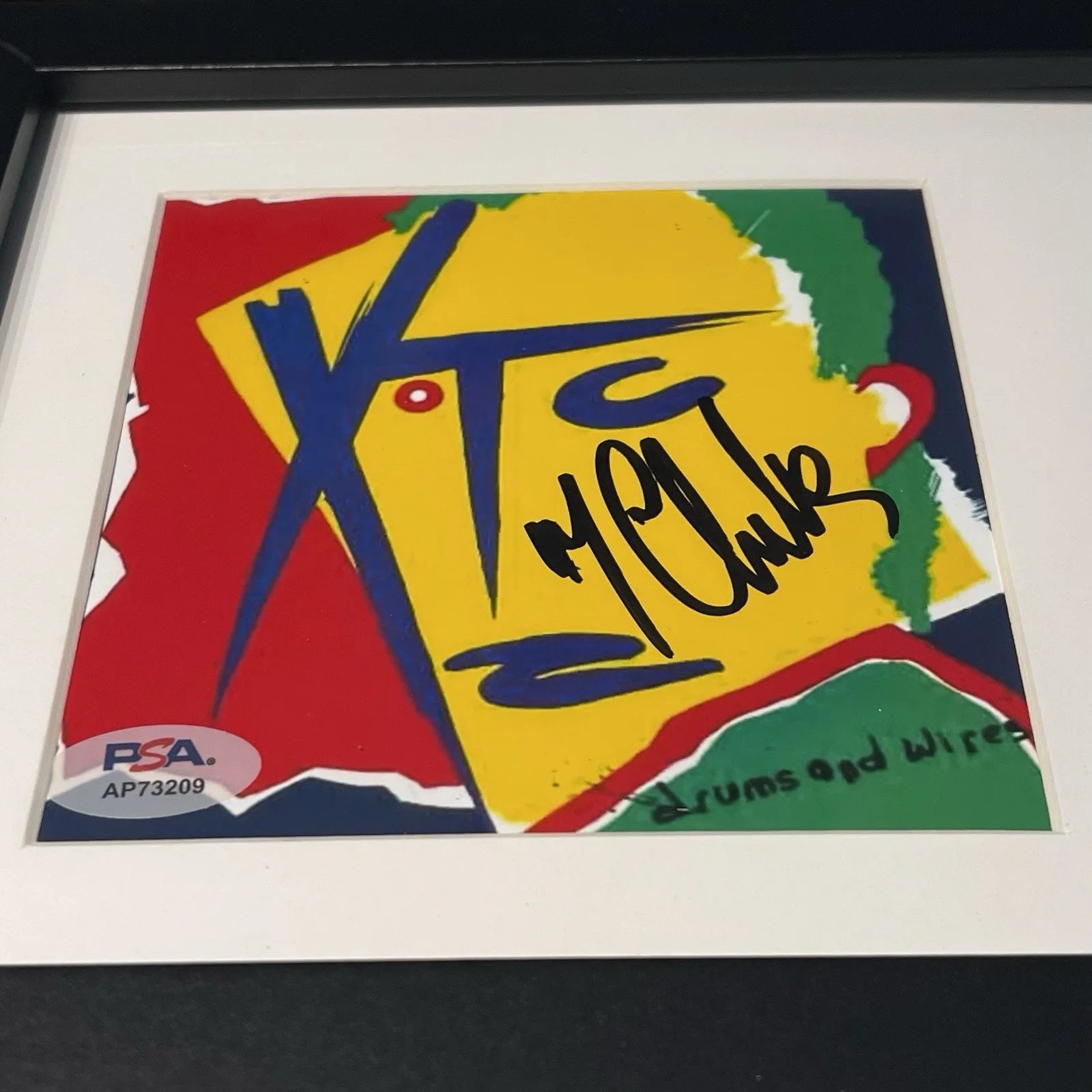 TERRY CHAMBERS SIGNED XTC DRUMS AND WIRES CD ALBUM AUTOGRAPH FRAMED PSA COA, image 2