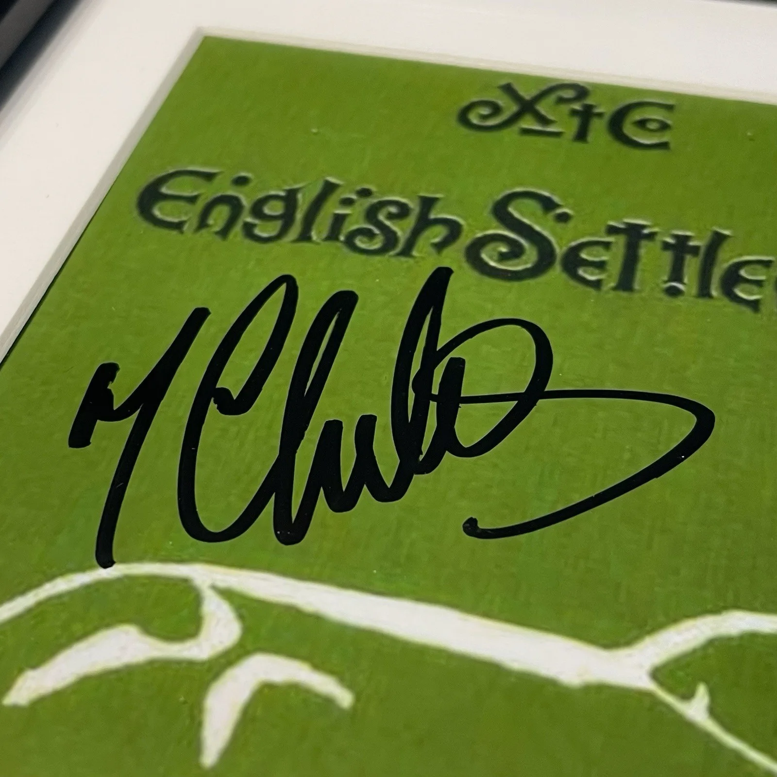 TERRY CHAMBERS SIGNED XTC ENGLISH SETTLEMENT CD ALBUM AUTOGRAPH FRAMED PSA COA, изображение 3