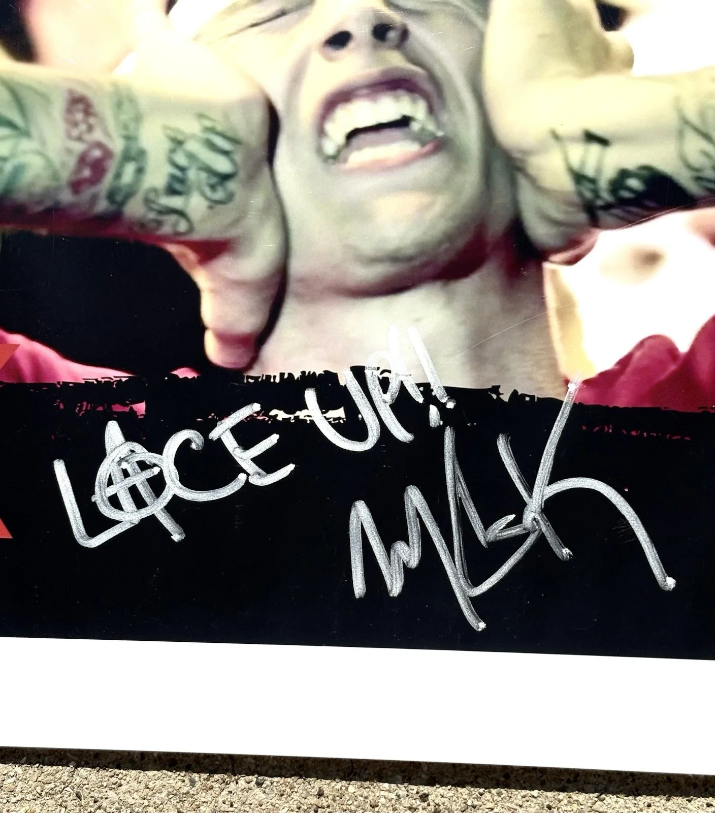 MACHINE GUN KELLY SIGNED Poster JSA COA LACE UP MGK, image 2