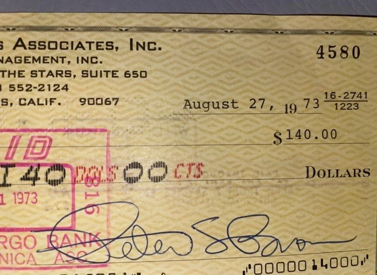 NEW CHRISTY MINSTRELS RANDY SPARKS Rare Signed Check, image 2