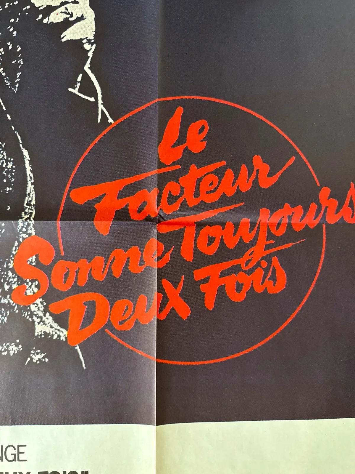 Original 1981 French Poster The Postman Always Rings Twice Nicholson Lange, изображение 2
