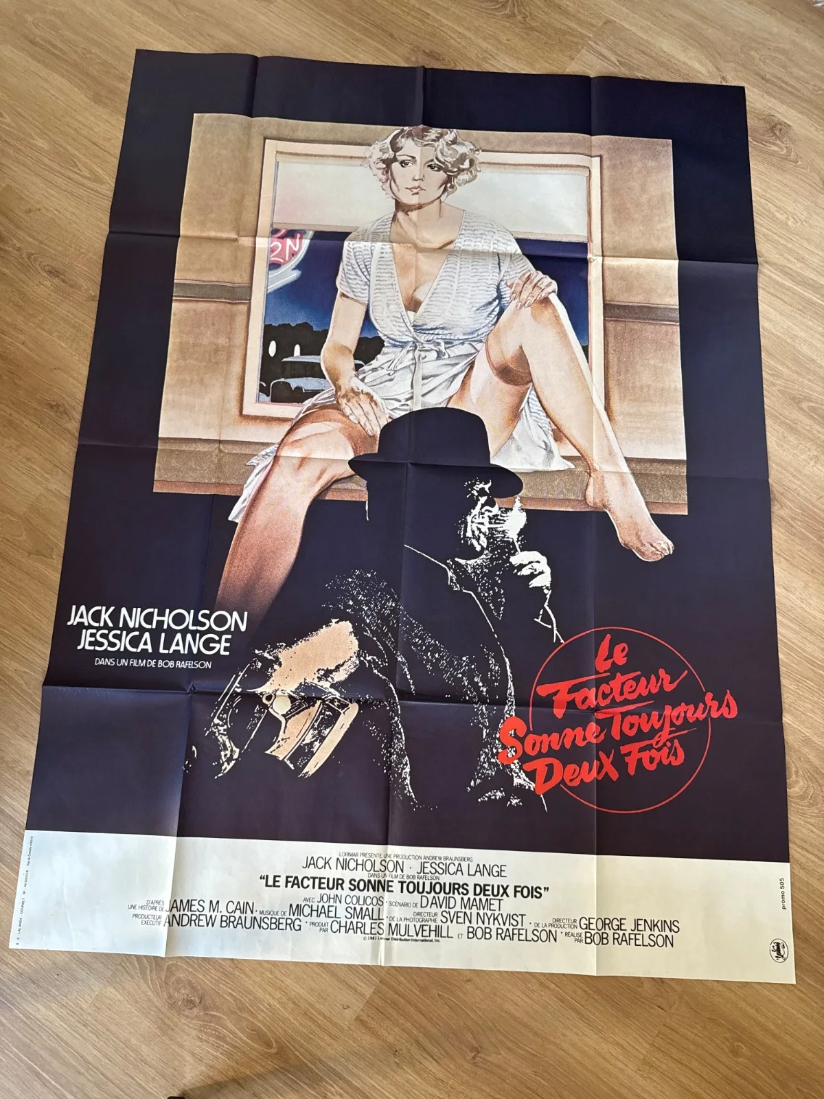Original 1981 French Poster The Postman Always Rings Twice Nicholson Lange, изображение 3