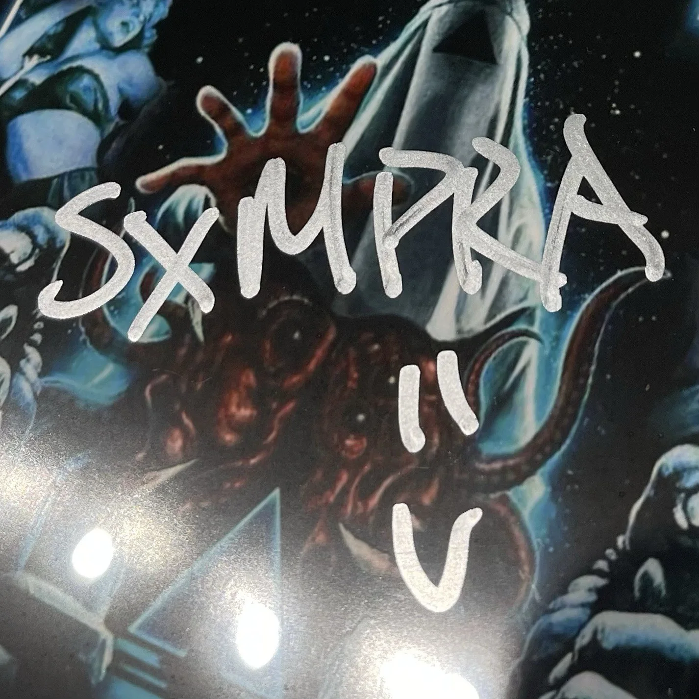 SXMPRA RAPPER SIGNED COWBELL WARRIOR CD ALBUM AUTOGRAPH SKI MASK FRAMED PSA COA, изображение 3