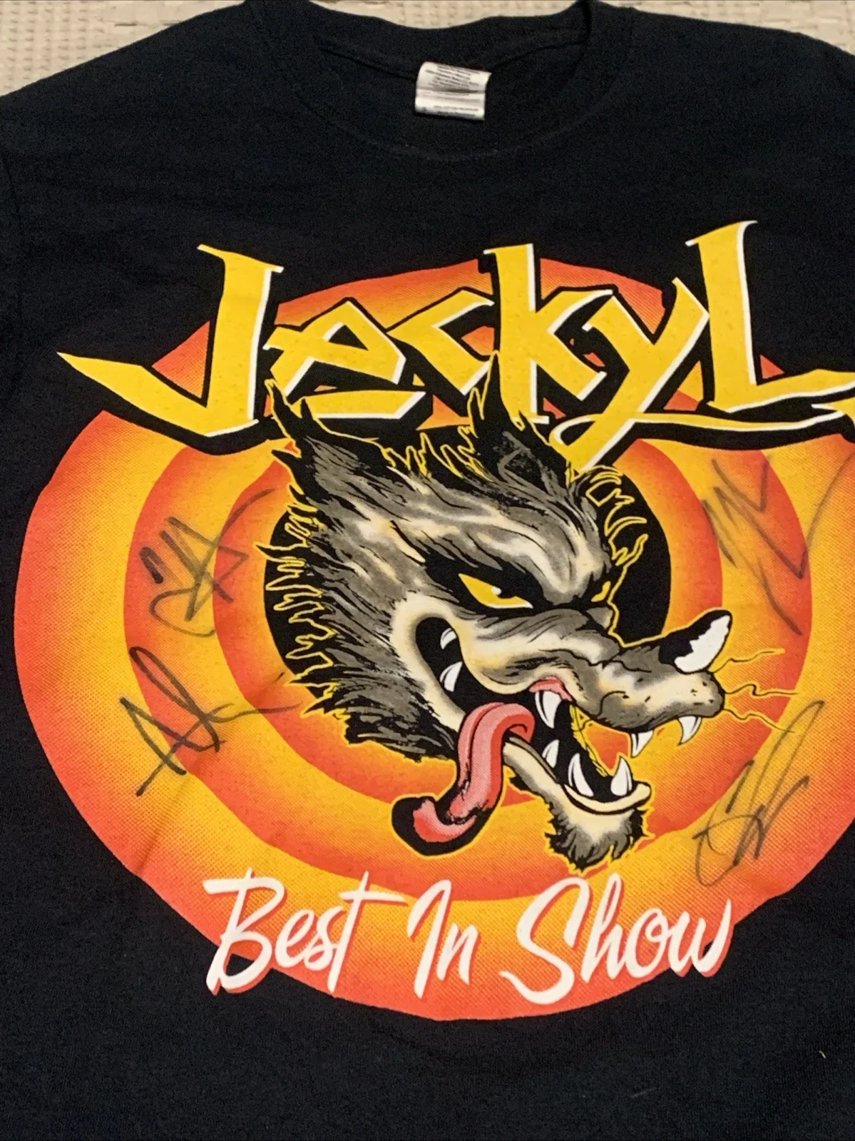 Jackyl - Band SIGNED Autographed "Best In Show" Graphic T-Shirt Size Small Black, изображение 4