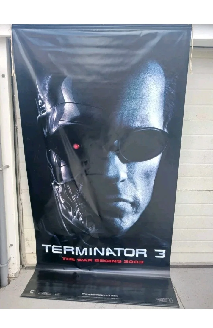 2x Terminator Vinyl Cinema Poster Banners 7.4x4ft Schwarzeneger and 7.6x4ft, изображение 2