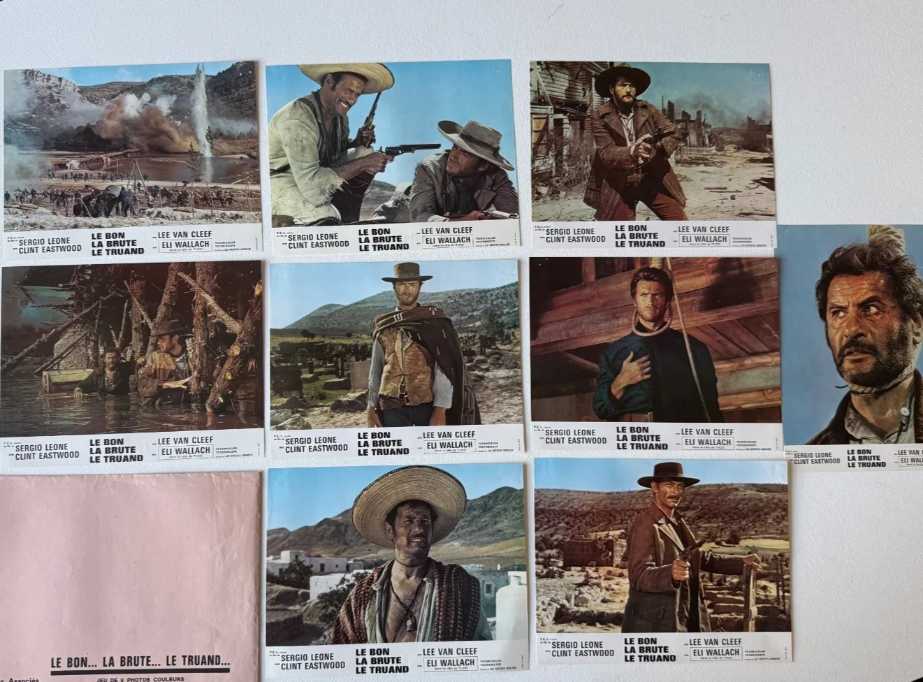 The Good The Bad and The Ugly 1966 Complete Lobby Card Set of 9 Sergio Leone, изображение 4