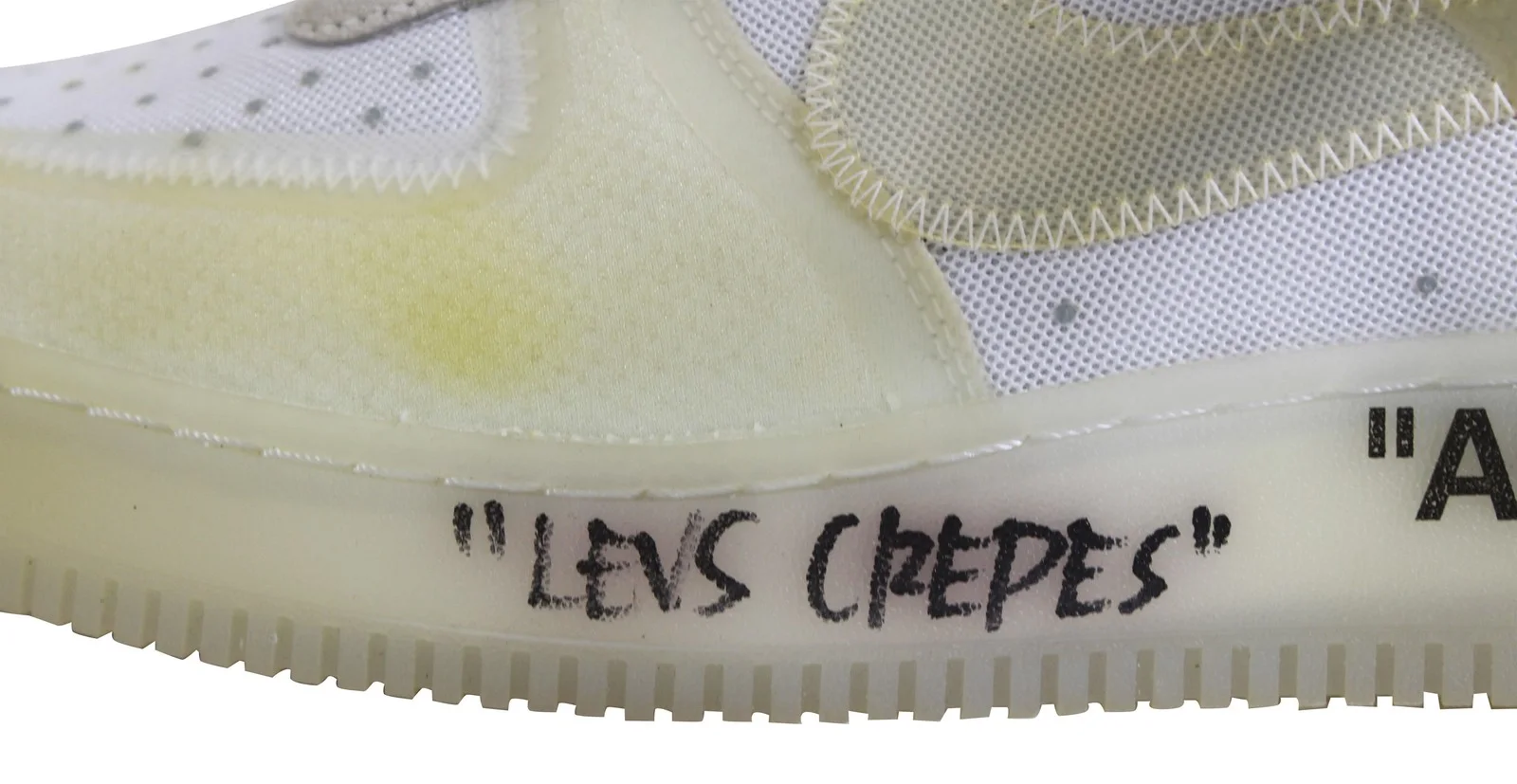 Virgil Abloh — Virgil Abloh Signed 2017 Nike Off White Air Force 1 Low "The Ten" Shoes BAS LOA, изображение 3