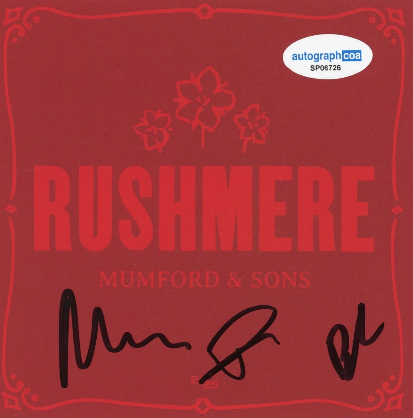 Mumford & Sons Signed Autograph Rushmere CD Framed Marcus x3 Full Band ACOA COA, image 3