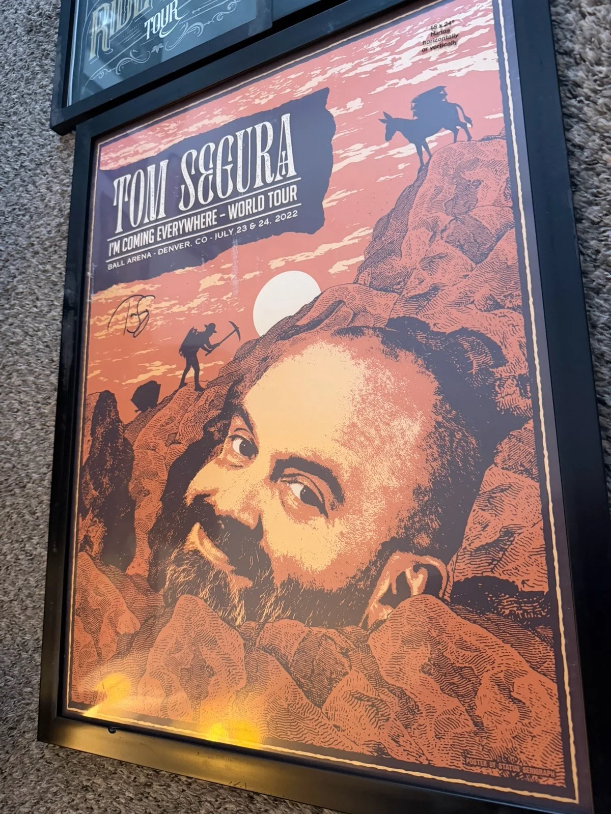 Tom Segura Signed Poster – Denver 2022 – I’m Coming Everywhere Tour –Autographed, image 2