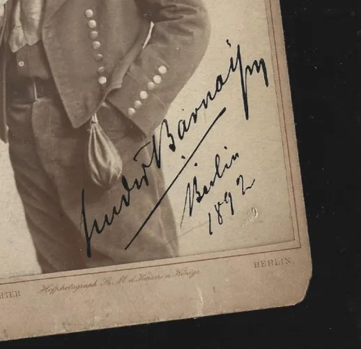 1892 hand signed German actor, director, and stage manager Ludwig Barnay., image 2