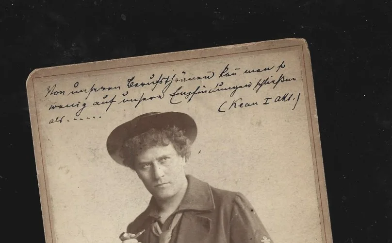 1892 hand signed German actor, director, and stage manager Ludwig Barnay., image 3