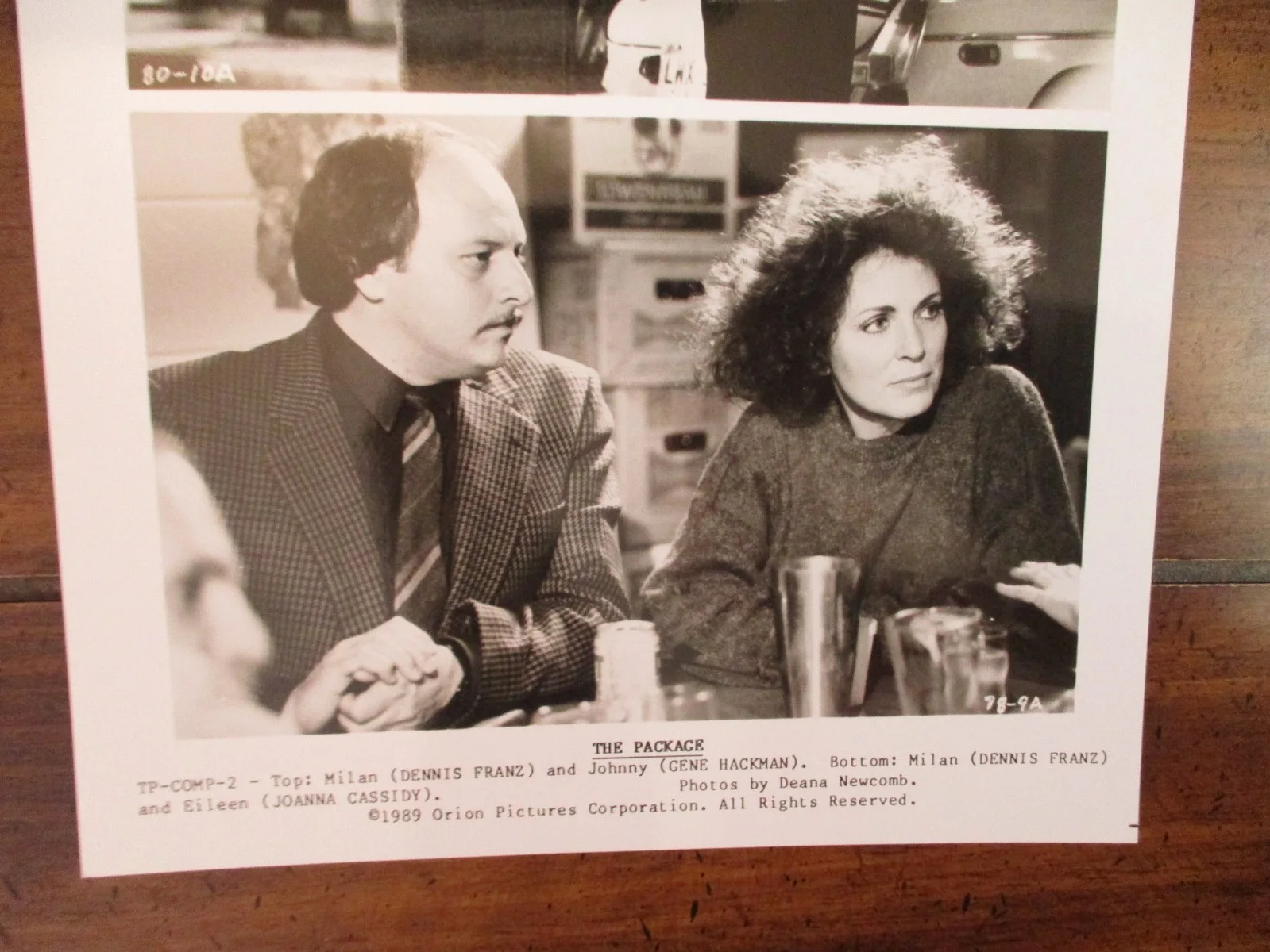 Dennis Franz/Joanna Cassidy/Gene Hackman(THE PACKAGE)1989 8 X 10 B&W Press Photo, изображение 2