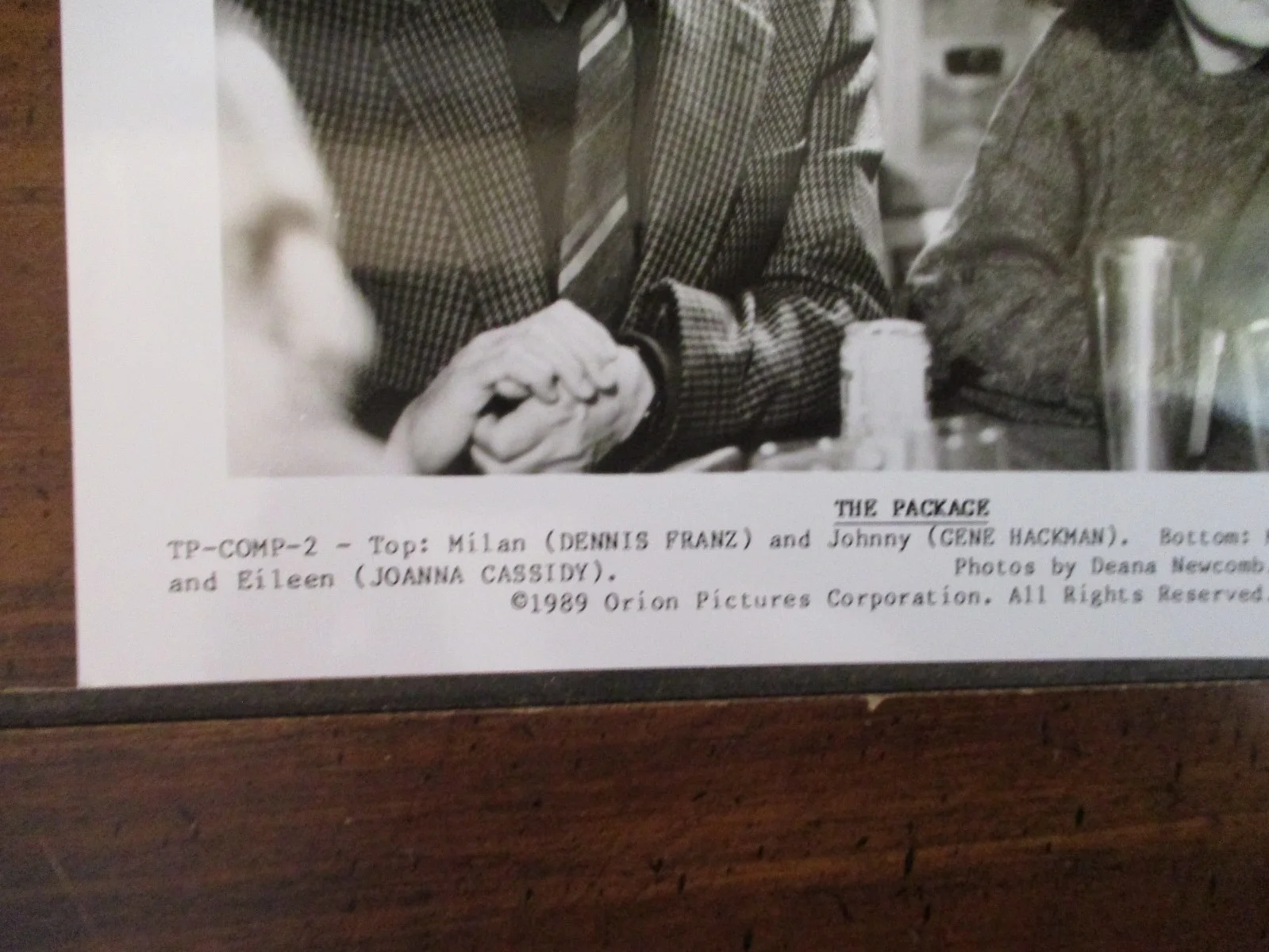 Dennis Franz/Joanna Cassidy/Gene Hackman(THE PACKAGE)1989 8 X 10 B&W Press Photo, изображение 3