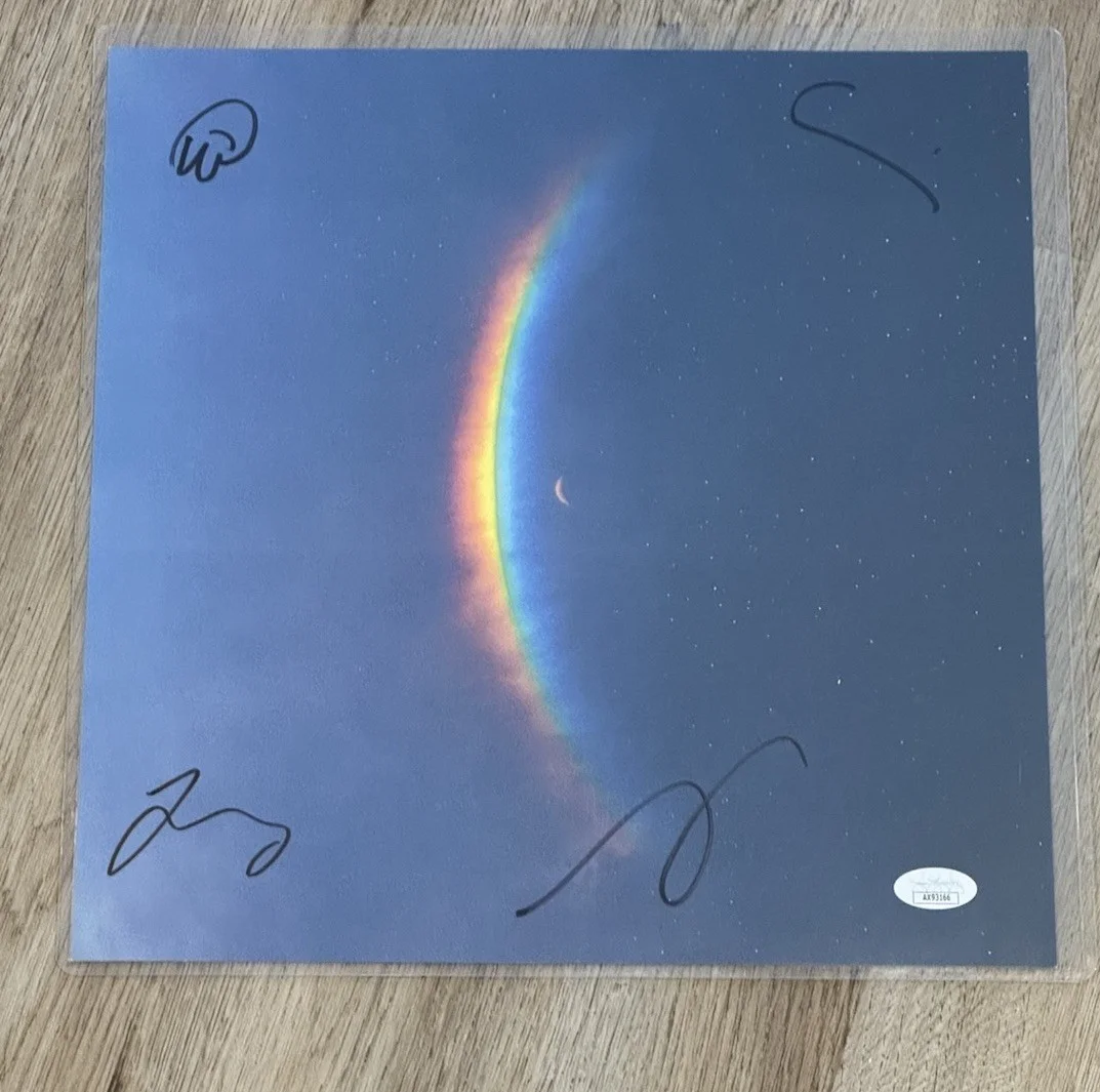 Coldplay Signed Moon Music Vinyl LP Cover Insert with JSA COA Chris Martin Auto, image 2