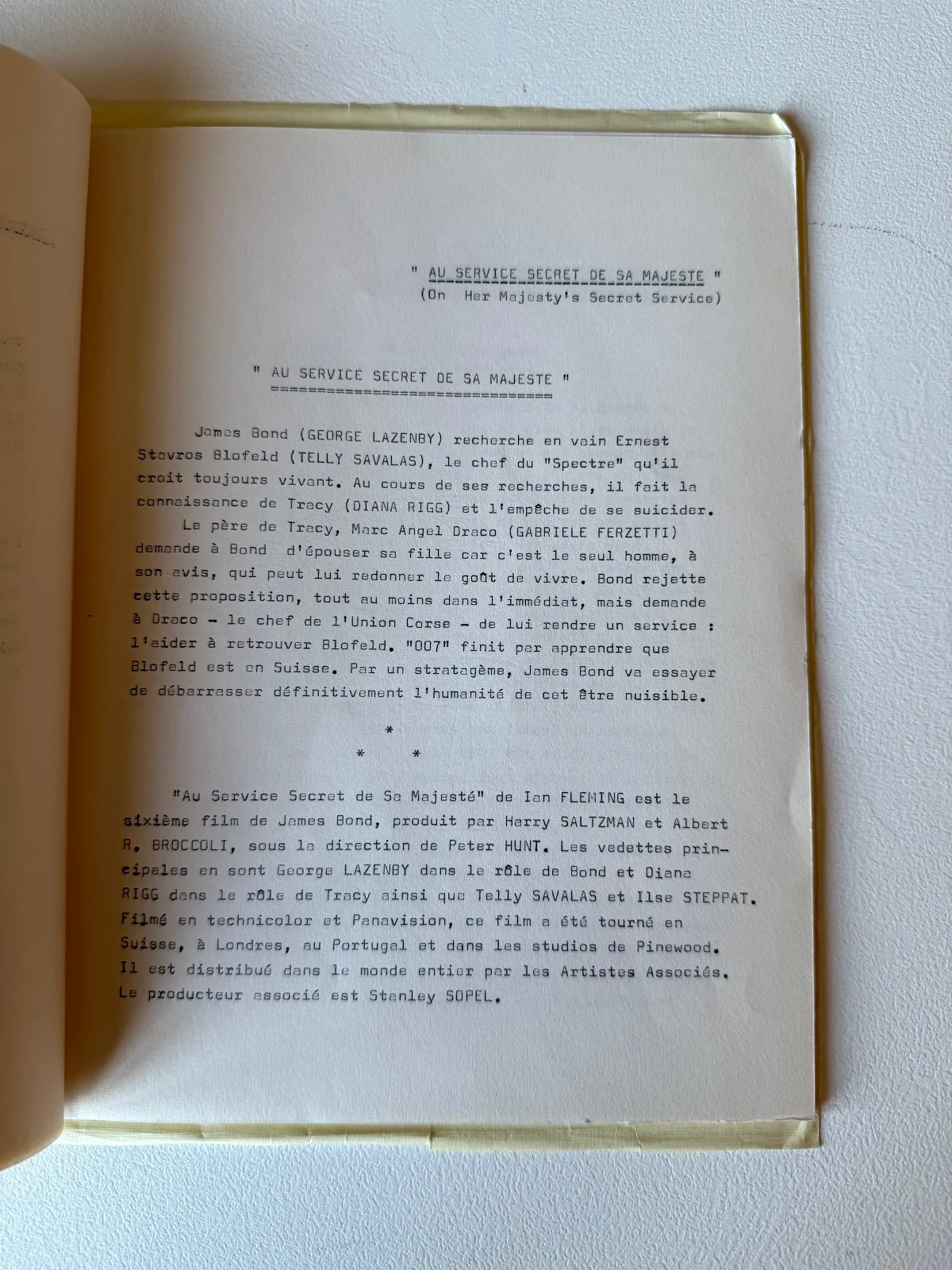 James Bond 007 French Press Kit On Her Majesty’s Secret Service (1969) Original, изображение 5