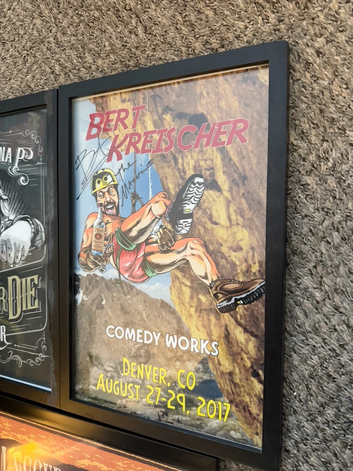Bert Kreischer Signed Poster – Comedy Works Denver 2017 – Autographed, image 2