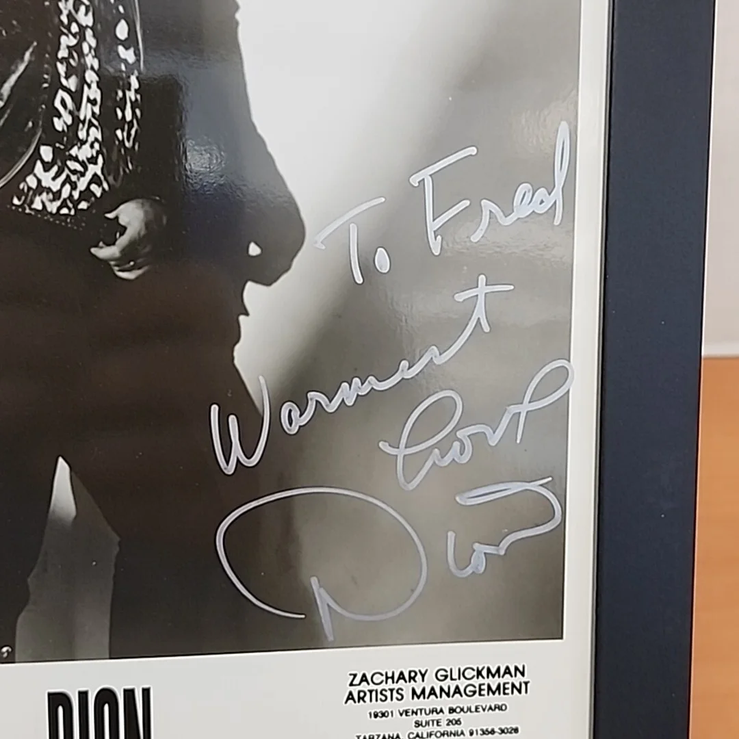 DION Signed Picture Photo [framed], image 2