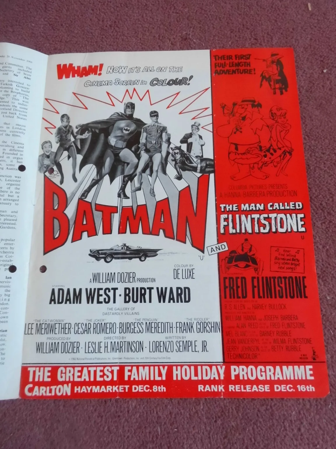 BATMAN (1966) in UK trade mag ADAM WEST, image 2