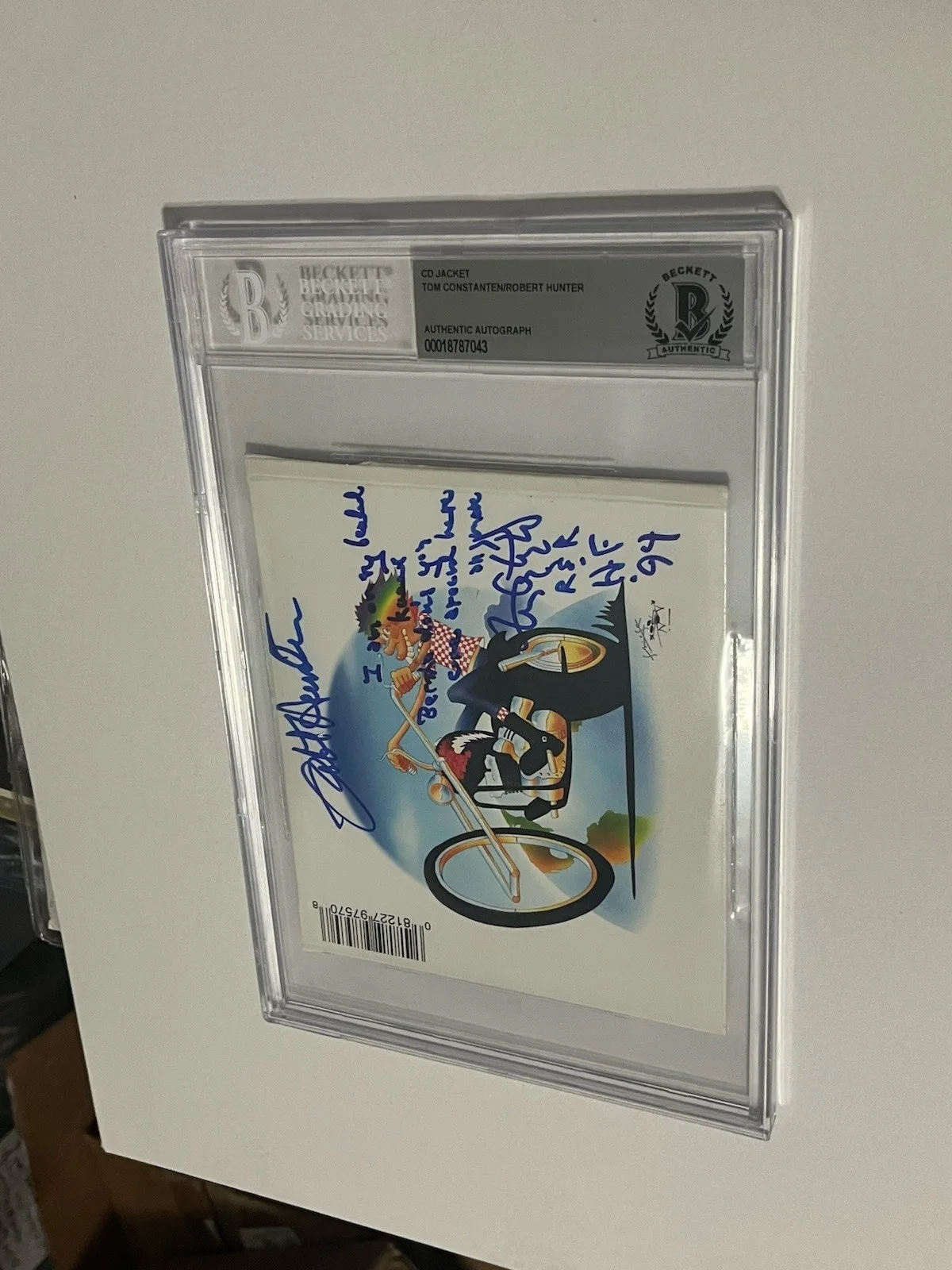 Grateful Dead Signed Europe 72’ Cd Robert Hunter TC With Bertha Lyrics Beckett !, image 2
