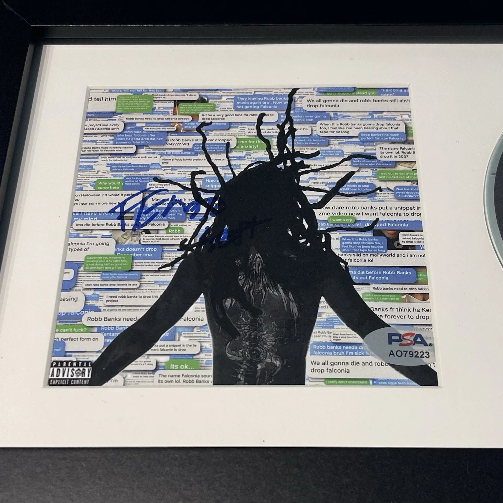 ROBB BANK$ RAPPER SIGNED FALCONIA CD ALBUM BANKS AUTOGRAPH FRAME PSA COA, изображение 2