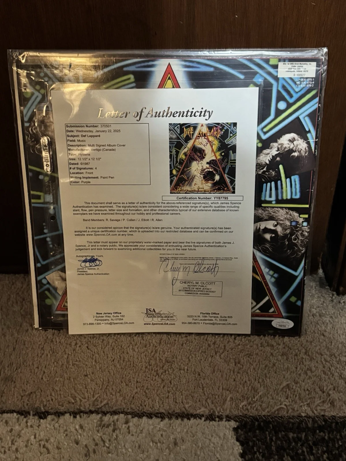 Def Leppard band signed LP, image 3