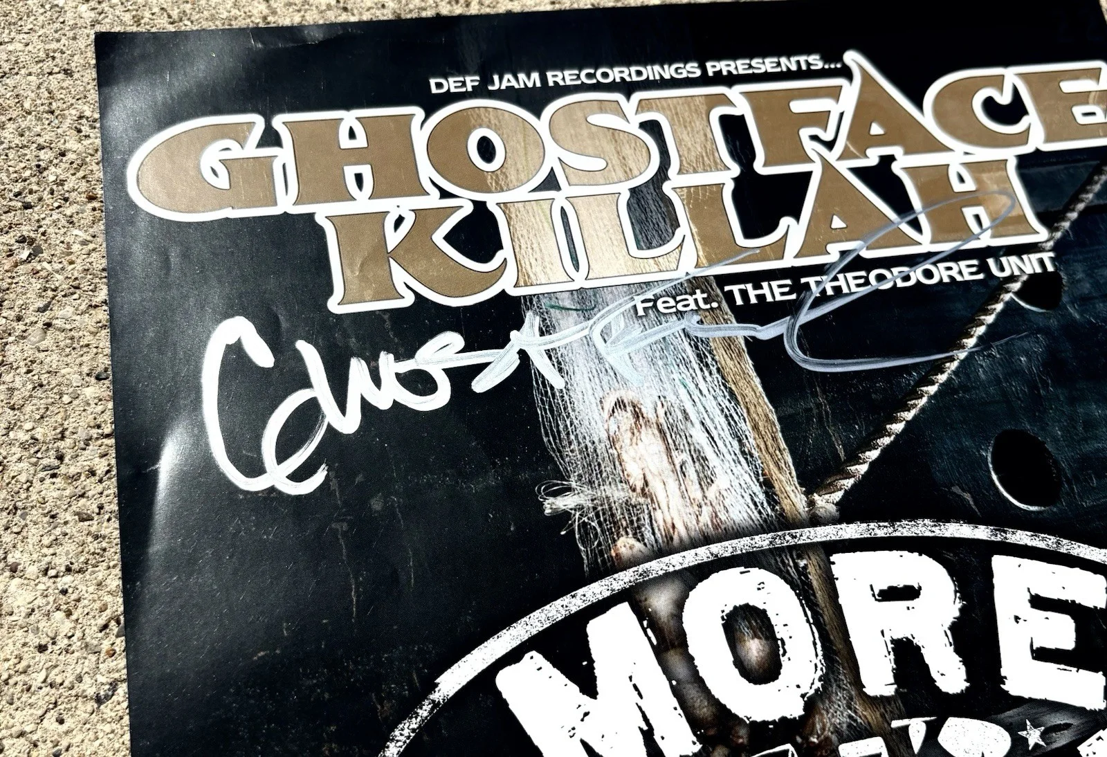 GHOSTFACE KILLAH SIGNED Poster JSA COA WU TANG CLAN More Fish, image 2