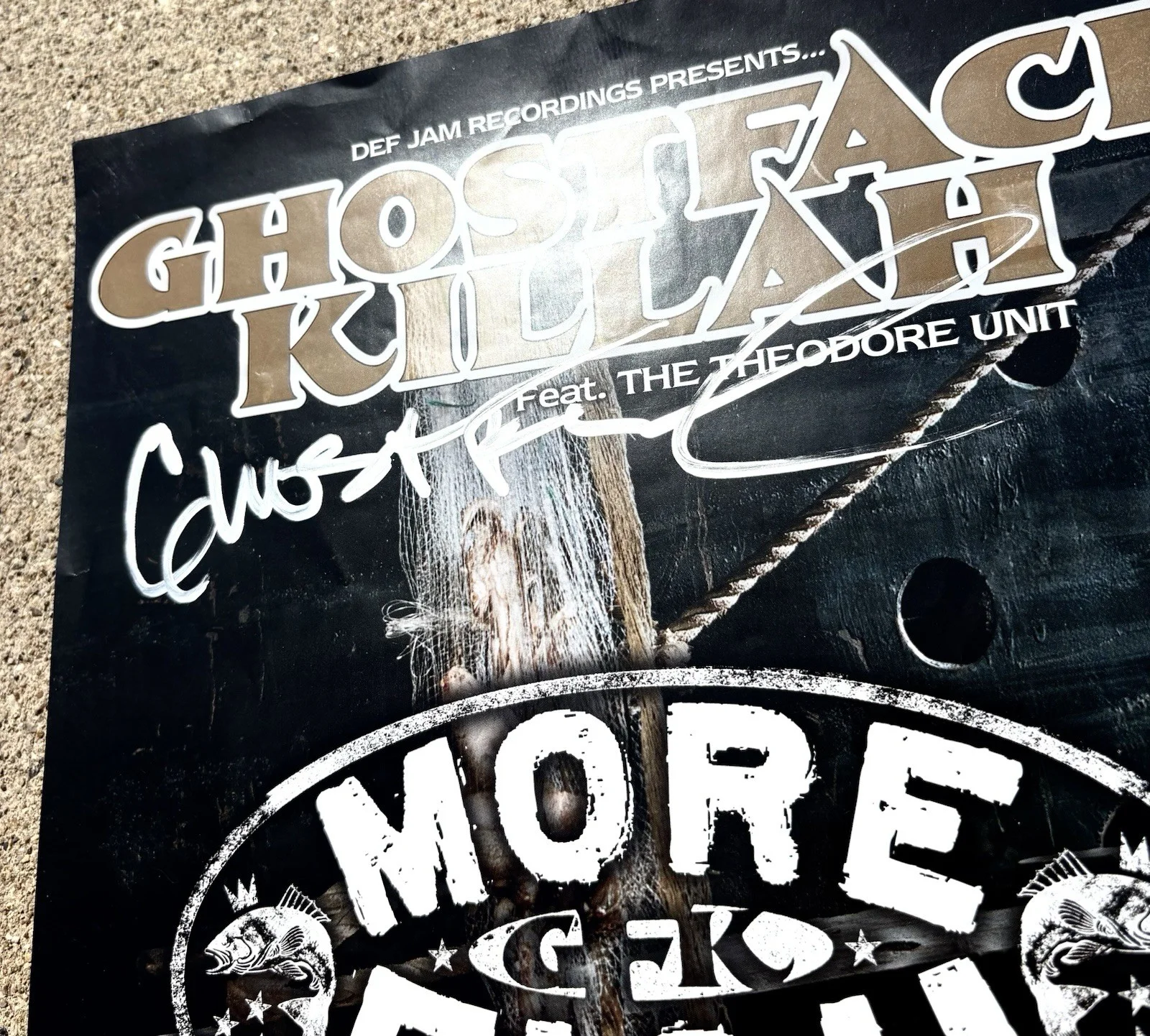 GHOSTFACE KILLAH SIGNED Poster JSA COA WU TANG CLAN More Fish, image 3