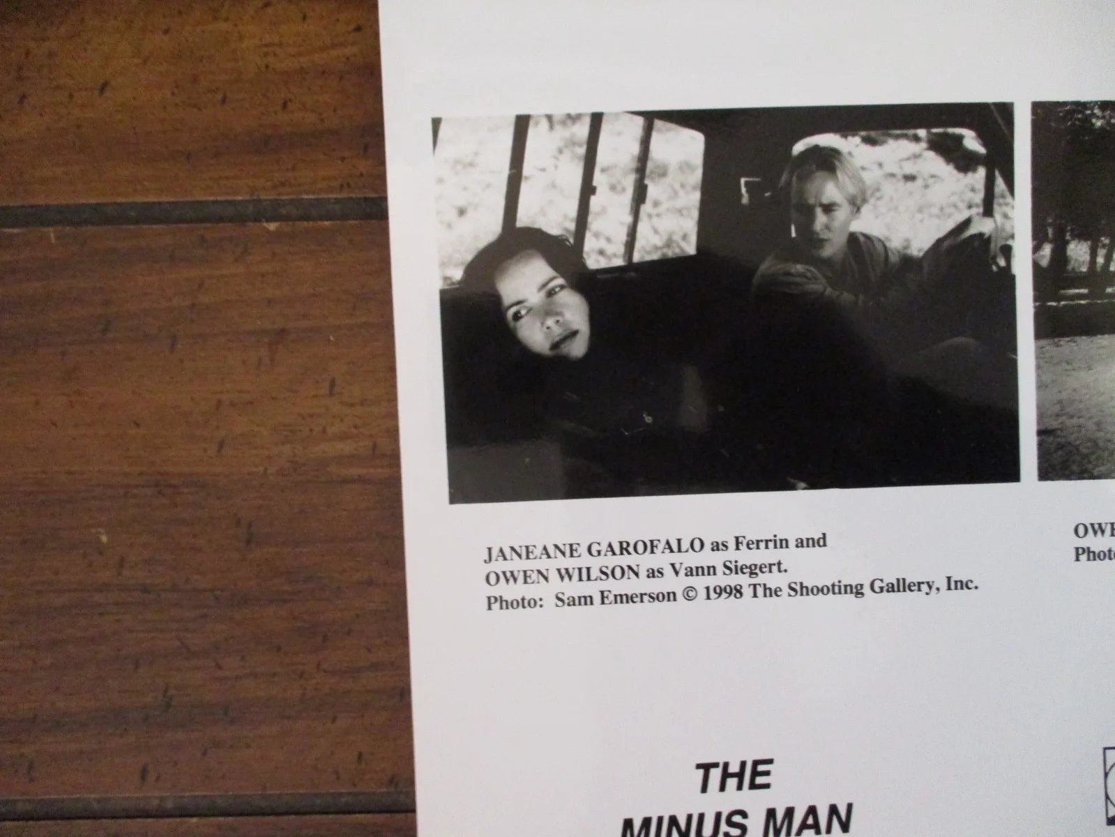 Janeane Garofalo/Owen Wilson(THE MINUS MAN)1999 10 x 8 Black & White Press Photo, изображение 2