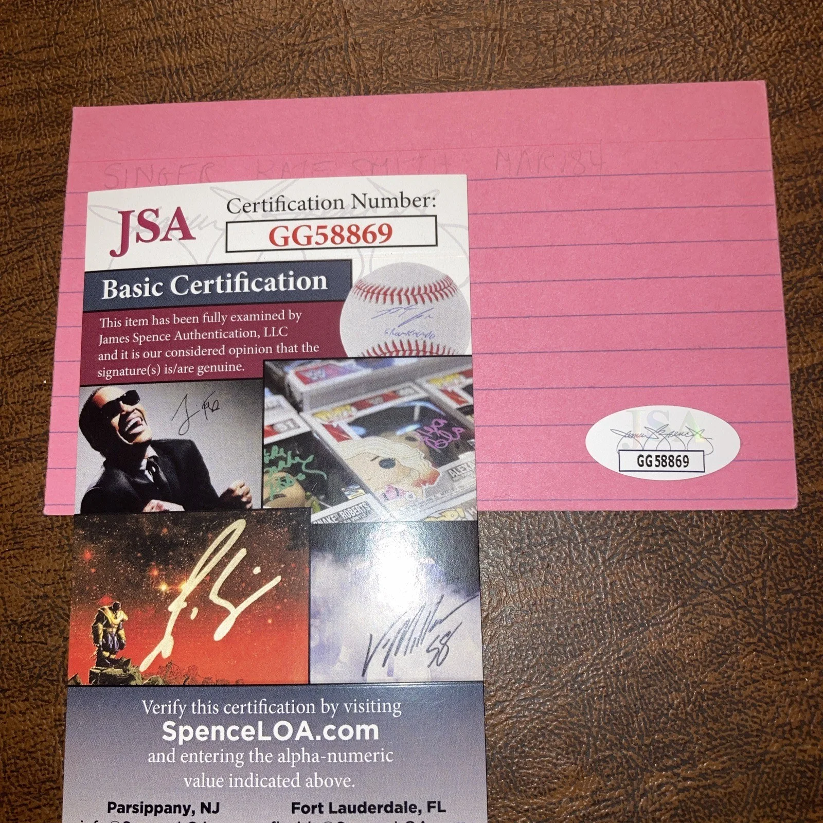 Kate Smith God Bless America Autographed Signed Index Card Jsa Authenticated, image 2