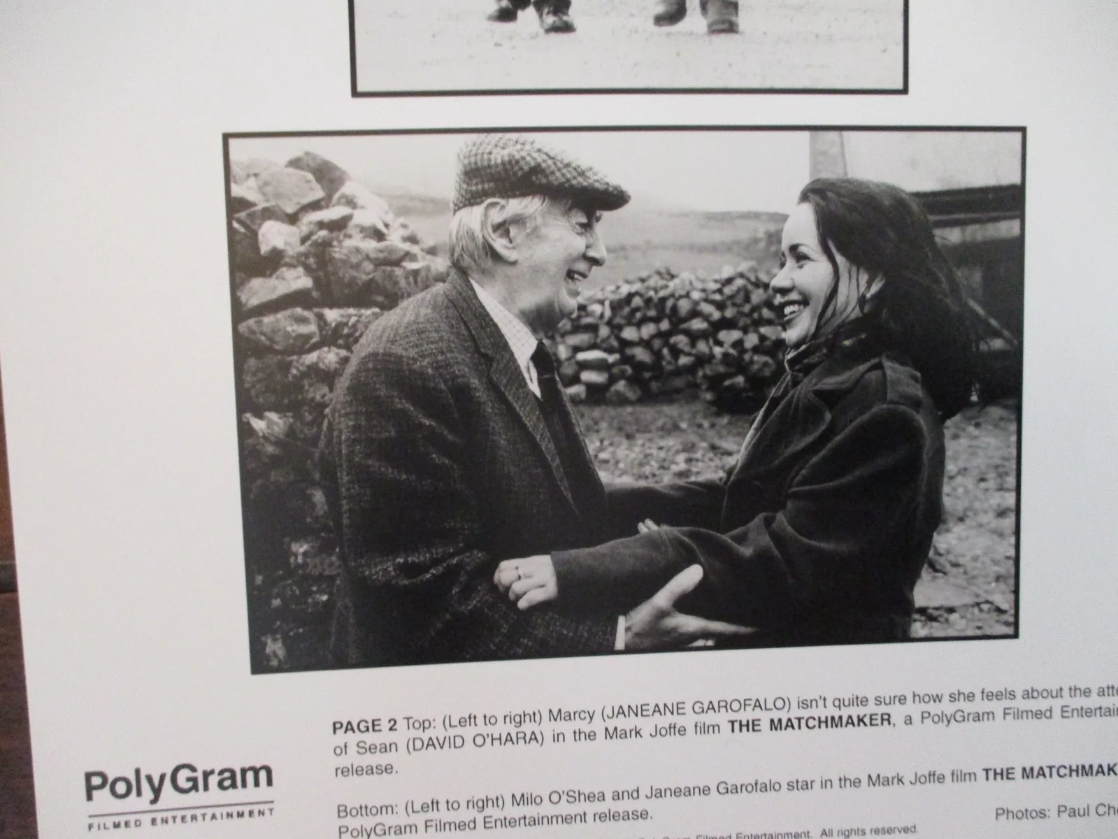 David O'Hara/Milo O'Shea/Janeane Garofalo(THE MATCHMAKER)1997 8 x 10 B & W Photo, изображение 3