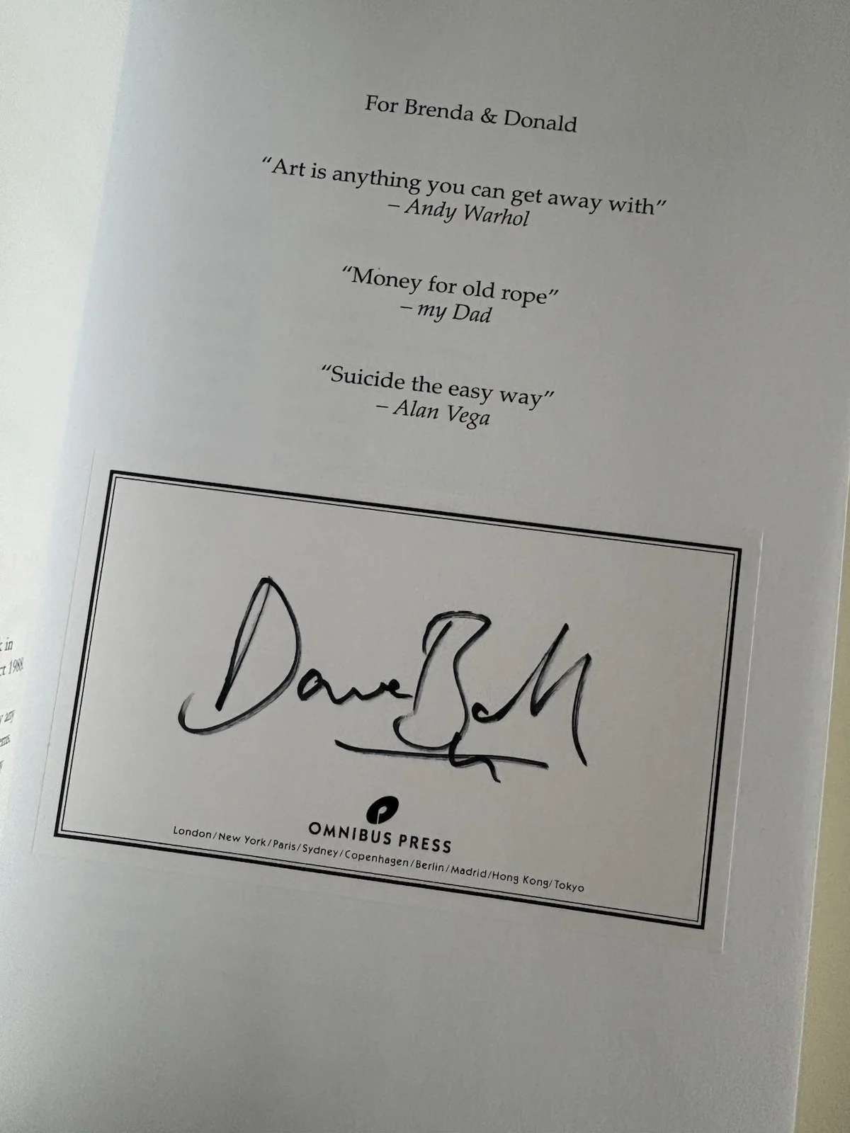 Soft Cell Dave Ball SIGNED Electronic Boy AUTOGRAPHED Book, image 2