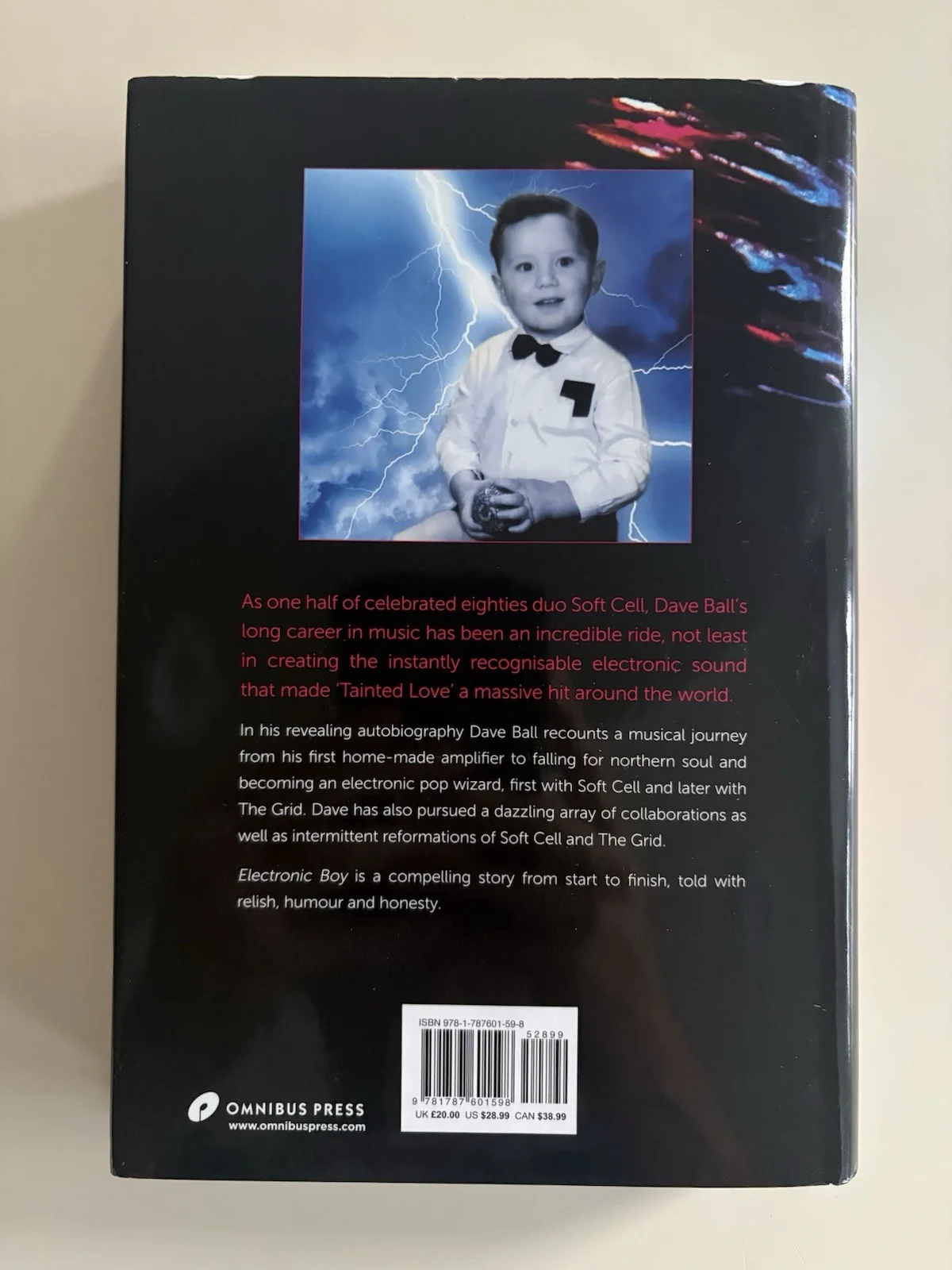Soft Cell Dave Ball SIGNED Electronic Boy AUTOGRAPHED Book, image 4