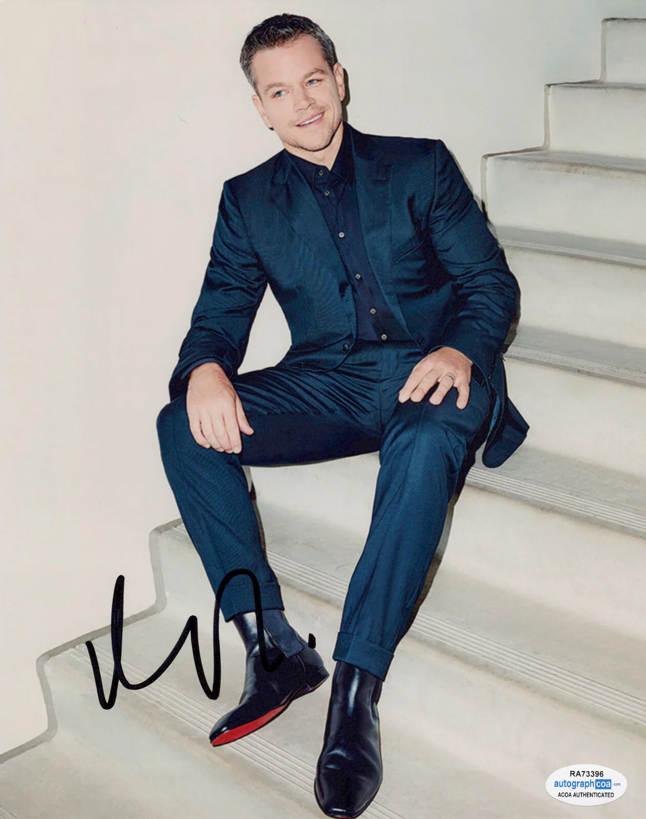 MATT DAMON — Matt Damon signed Autographed 8x10 Photo Sexy PROOF b BOURNE Rounders ACOA COA, изображение 3