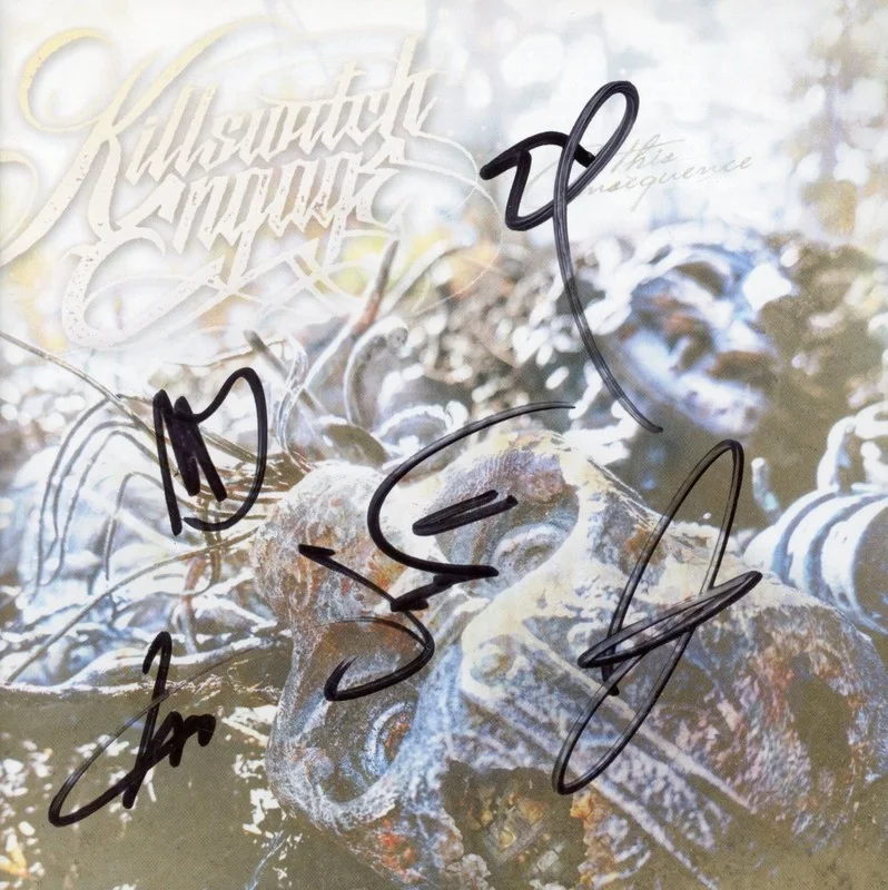 KILLSWITCH ENGAGE SIGNED THE CONSEQUENCE FRAMED & MATTED CD & AUTOGRAPH COA ACOA, image 2