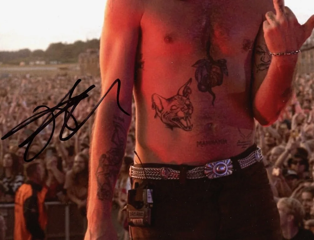 DAMIANO DAVID — Damiano David signed "MANESKIN" 8x10 Photo a Hot SEXY Born Broken Heart ACOA COA, изображение 4