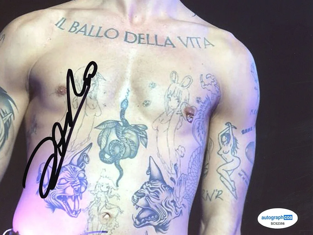 DAMIANO DAVID — Damiano David signed "MANESKIN" 8x10 Photo k Hot SEXY Born Broken Heart ACOA COA, изображение 4