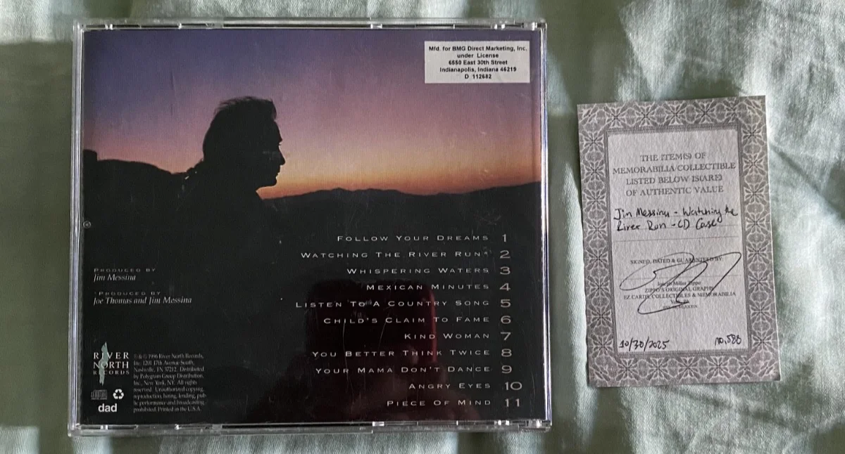 Jim Messina — Jim Messina signed Watching the River Run - CD Case - AUTHENTIC, image 5